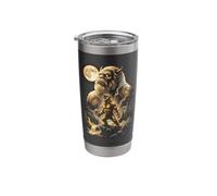 Bigfoot Howling at the Moon Meme Sasquatch Stainless Steel Insulated Tumbler