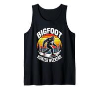 Bigfoot Hunter Weekend Retro Sasquatch Camping Trip Tank Top