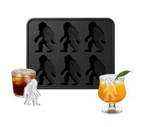 Bigfoot Ice Cube Mold, Novelty Big Foot Ice Cube Molds, 6-Cavity 3D Ice Cube & Dessert Mold, Silicone Reusable Ice Cube Tray for Whiskey Party Drinks DIY Ice Cubes (1pc)