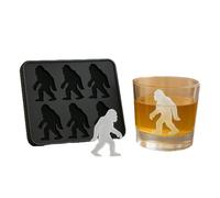 Bigfoot Ice Mold, Easy Release & Dishwasher Safe Utensils, DIY Ice Sculpture Reusable Freezer Mold, Funny Silicone Popsicle Molds for Halloween Party Drinks (Black)