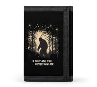 Bigfoot If They Ask You Never Saw Me Cloth Wallet Card with Holder Trifold Pocket Slim Wallets