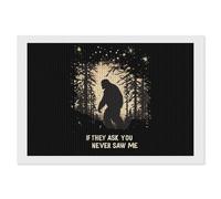 Bigfoot If They Ask You Never Saw Me Diamond Painting Kits for Adults DIY 5D Round Full Drill Art Diamonds Dots Decor 8"x12"