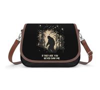 Bigfoot If They Ask You Never Saw Me Leather Crossbody Bags for Women Messenger Handbag Purse Shoulder Bag