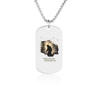 Bigfoot If They Ask You Never Saw Me Personalized Necklace Dog Tag Pendant Necklaces for Men Women Memorial Jewelry Stainless Steel