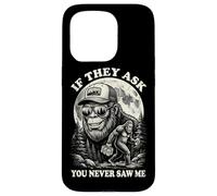 Bigfoot If They Ask You Never Saw Me Vintage Funny Sasquatch Case for iPhone 15 Pro