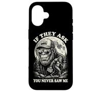 Bigfoot If They Ask You Never Saw Me Vintage Funny Sasquatch Case for iPhone 16