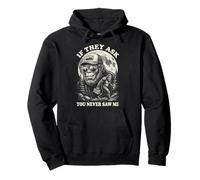 Bigfoot If They Ask You Never Saw Me Vintage Funny Sasquatch Pullover Hoodie