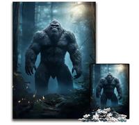 Bigfoot in Forest 1000 Piece Jigsaw Puzzle Puzzles for Adults Brain Challenge Game for TeenagersFamily Interaction 1000 PCS(75x50cm)