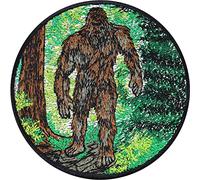 Bigfoot in Forest Sew on Patch - Mythical Folklore Forest Creature Iron on Patches - Upgrade Clothing Designer Patches for Jeans, Jackets, Backpacks, Hats, Shirts - 80X80 mm