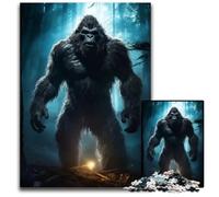 Bigfoot in Forest14b Jigsaw Puzzles for Adults 1000 Piece Jigsaw Puzzles for Adults Challenging Brain Teaser for Teenagers Family Fun Interactive Game 1000 PCS(75x50cm)