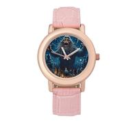 Bigfoot in The Night Women's Wrist Watch Fashion Alloy Quartz Watch with Strap Easy to Read