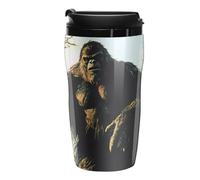 Bigfoot in The Woods Coffee Cup Travel Mug with Leakproof Lid Double Wall Tumbler Water Bottle 250ml