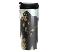 Bigfoot in The Woods Coffee Cup Travel Mug with Leakproof Lid Double Wall Tumbler Water Bottle 350ml