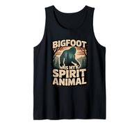 Bigfoot Is My Spirit Animal Funny Forest Nature Design Tank Top