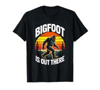 Bigfoot is Out There Retro Forest Sunset T-Shirt