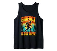 Bigfoot is Out There Retro Sasquatch Forest Tank Top