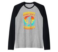Bigfoot is Real and I Need Therapy Sasquatch Raglan Baseball Tee