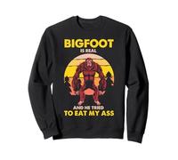 Bigfoot Is Real Funny Encounter Sasquatch Humor Design Sweatshirt