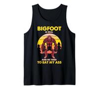 Bigfoot is Real Funny Encounter Sasquatch Humor Design Tank Top