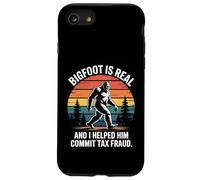 Bigfoot Is Real Tax Fraud Funny Sunset Cryptid Humor Case for iPhone SE (2020) / 7/8