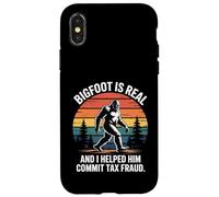 Bigfoot Is Real Tax Fraud Funny Sunset Cryptid Humor Case for iPhone X/XS