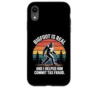 Bigfoot Is Real Tax Fraud Funny Sunset Cryptid Humor Case for iPhone XR