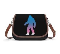 Bigfoot Is Trans Crossbody Bag Womens Handbag PU Message Bags Shoulder Purse with Adjustable Strap