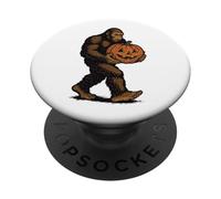 Bigfoot Jack-O’-Lantern Pumpkin Halloween Sasquatch Spooky PopSockets Adhesive PopGrip