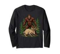 Bigfoot Jackalope Cryptid Forest Creatures Long Sleeve T-Shirt