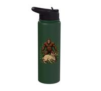 Bigfoot Jackalope Cryptid Forest Creatures Stainless Steel Insulated Water Bottle