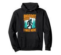 Bigfoot Knows I Was Here Funny Camping Hiking Pullover Hoodie