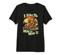 Bigfoot Lawn Mower, I Like to Mow It Sasquatch Landscaping Premium T-Shirt