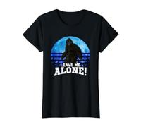 Bigfoot Leave Me Alone Hide & S hampion Photo Value Graphic T-Shirt, Women, Black, XL