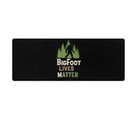 Bigfoot Lives Matter Cute Gaming Mousepad Rubber Base Desk Mat for Home Office Laptop Computer