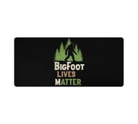 Bigfoot Lives Matter Cute Gaming Mousepad Rubber Base Desk Mat for Home Office Laptop Computer