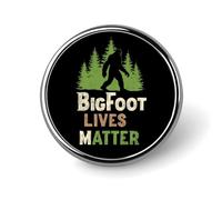 Bigfoot Lives Matter Round Lapel Pins Button Brooch Pin Badge Clothes Accessories for Men Women