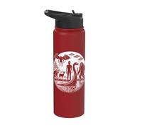 Bigfoot Loch Ness Monster Moon Cryptid Creatures Sasquatch Stainless Steel Insulated Water Bottle