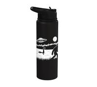 Bigfoot Loch Ness Monster Nessie UFO Alien Forest Cryptid Stainless Steel Insulated Water Bottle