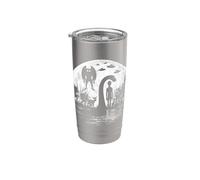 Bigfoot Loch Ness Moon Cryptozoology Mythical Creatures Stainless Steel Insulated Tumbler