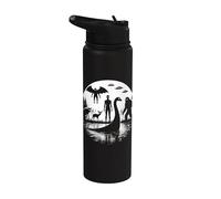 Bigfoot Loch Ness Moon Cryptozoology Mythical Creatures Stainless Steel Insulated Water Bottle