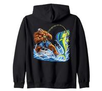 Bigfoot Mahi Mahi Fishing Sasquatch Offshore Angler Zip Hoodie
