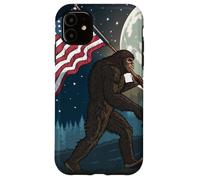 Bigfoot Marching USA Proud Under a Full Moon Case for iPhone 11