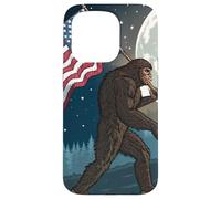 Bigfoot Marching USA Proud Under a Full Moon Case for iPhone 15 Pro