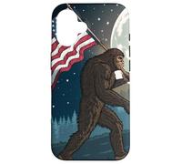 Bigfoot Marching USA Proud Under a Full Moon Case for iPhone 16