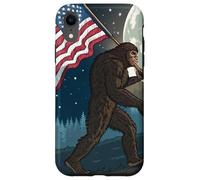 Bigfoot Marching USA Proud Under a Full Moon Case for iPhone XR