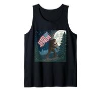 Bigfoot Marching USA Proud Under a Full Moon Tank Top