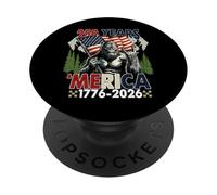 Bigfoot Merica Rock American Flag 250th Independence Day USA PopSockets Adhesive PopGrip