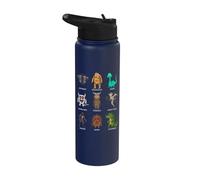 Bigfoot Mothman Wendigo Dogman 8-bit Cryptid Stainless Steel Insulated Water Bottle