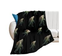 Bigfoot Mountain Sunset Gentle Flannel Blanket 250g Soft Large Bed Blankets Lightweight Carpet for Sofa Couch Bed