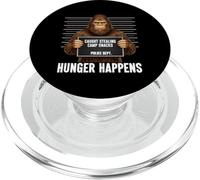 Bigfoot Mugshot Caught Stealing Camp Snacks Hunger Happens PopSockets PopGrip for MagSafe
